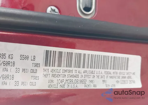 2018 Jeep Cherokee Latitude Tech Connect 4X4 из США, поврежденный, VIN 1C4PJMCB9JD610652